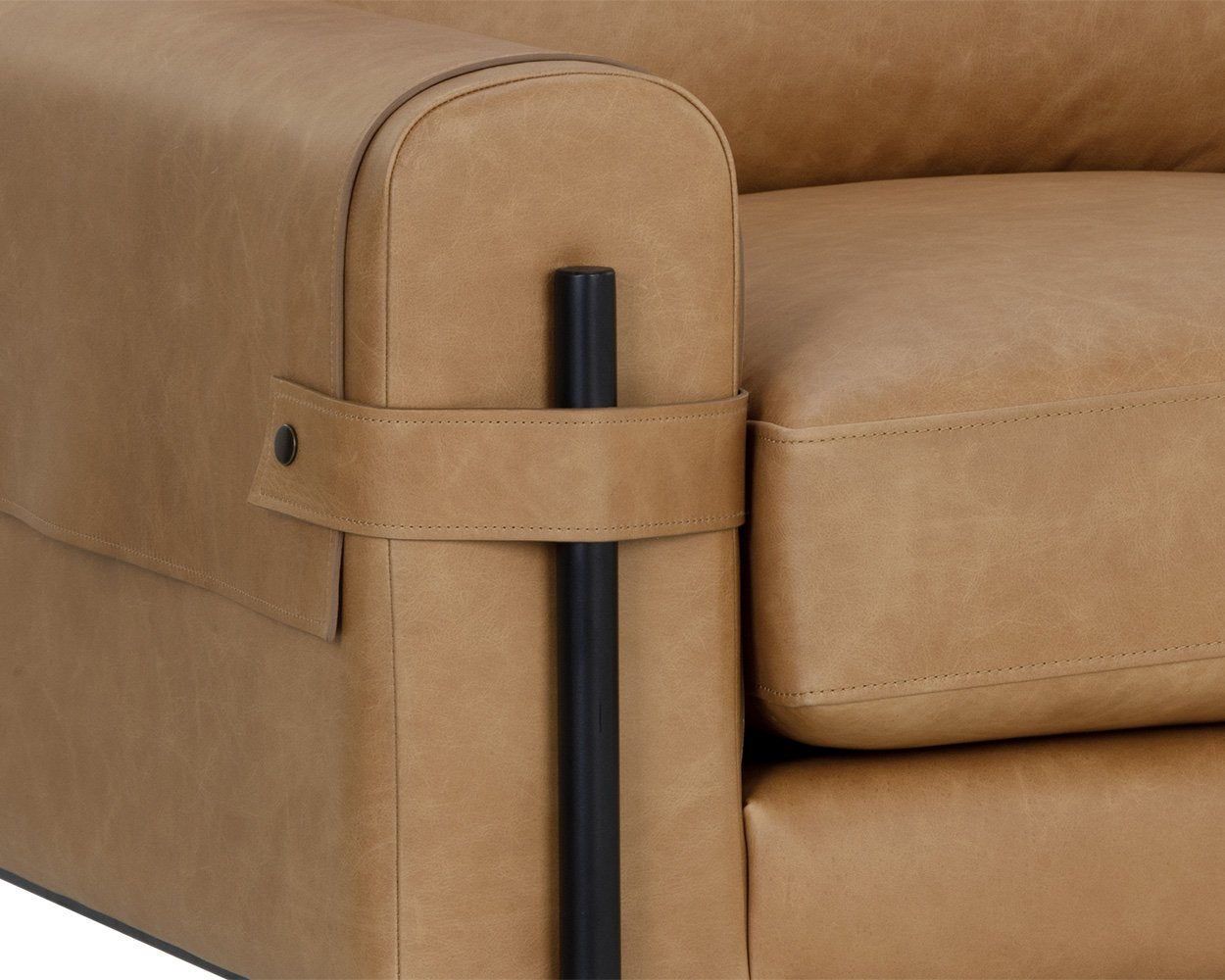 Sunpan Camus Armchair Ludlow Sesame Leather