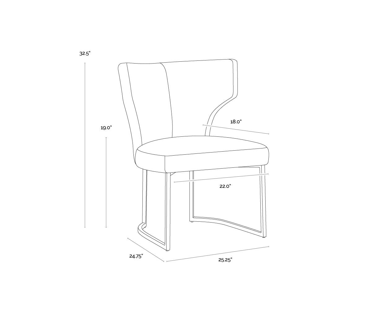 Sunpan Willowdale Dining Chair Copenhagen Olive