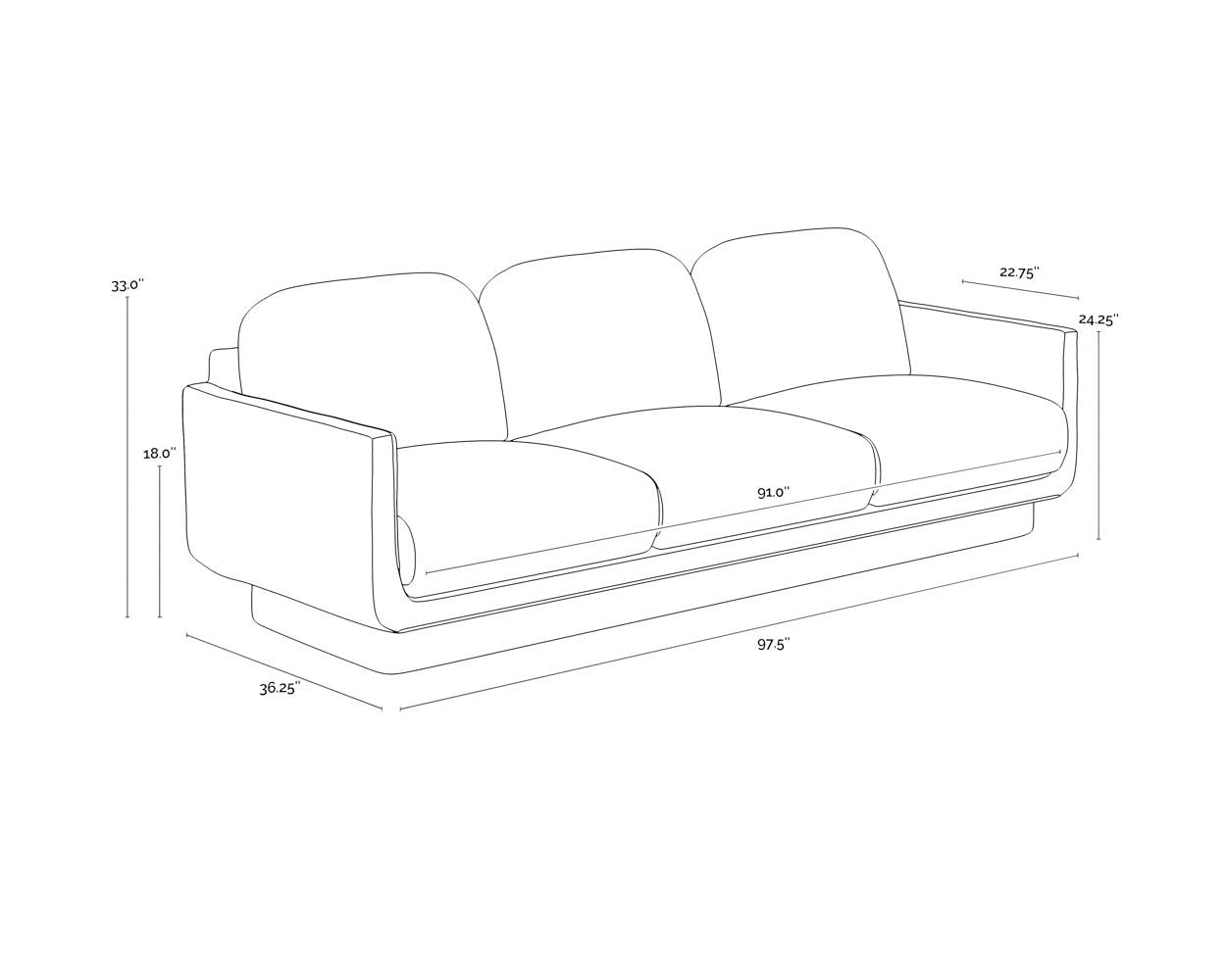 Sunpan Everton Sofa