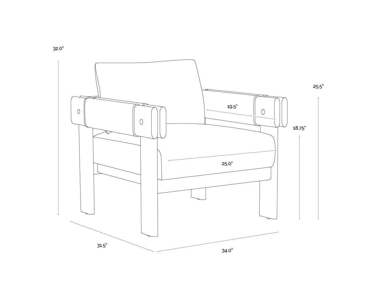 Sunpan Carmichael Lounge Chair