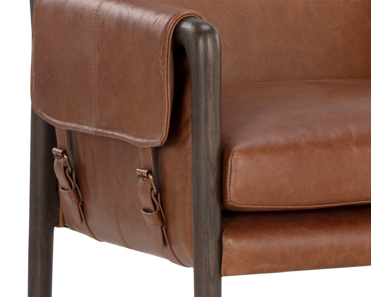 Sunpan Mauti Counter Stool Brown Shalimar Tobacco Leather