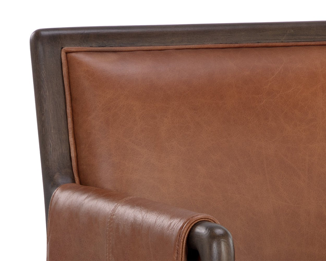 Sunpan Mauti Counter Stool Brown Shalimar Tobacco Leather