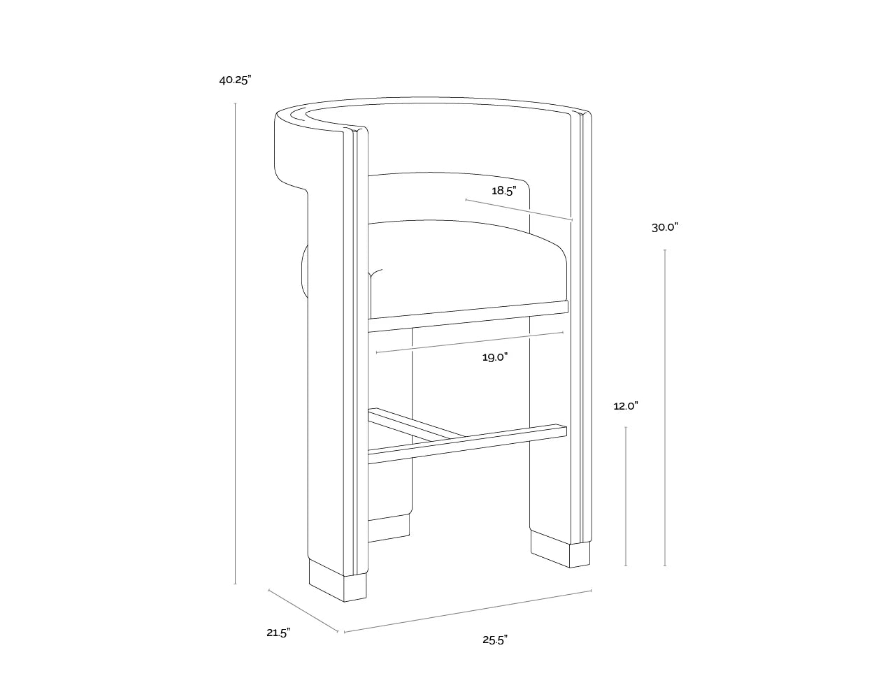 Sunpan Adamina Barstool Rhea Light Barley