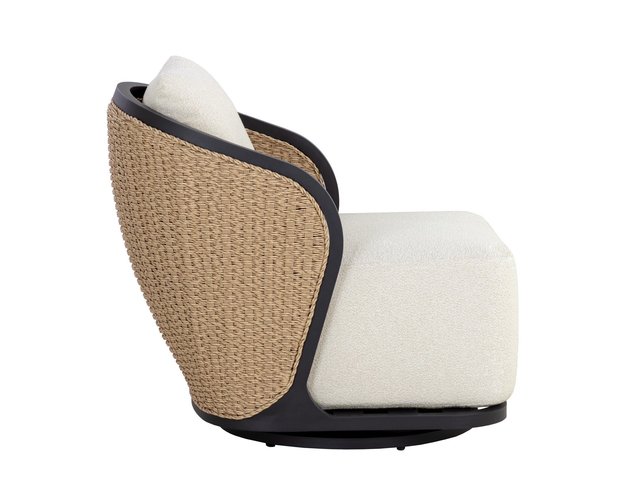 Sunpan Bora Swivel Armchair Louis Cream