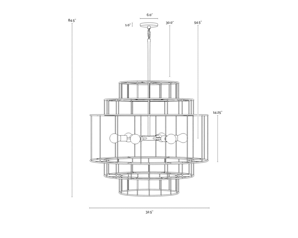 Sunpan Alyssa Chandelier