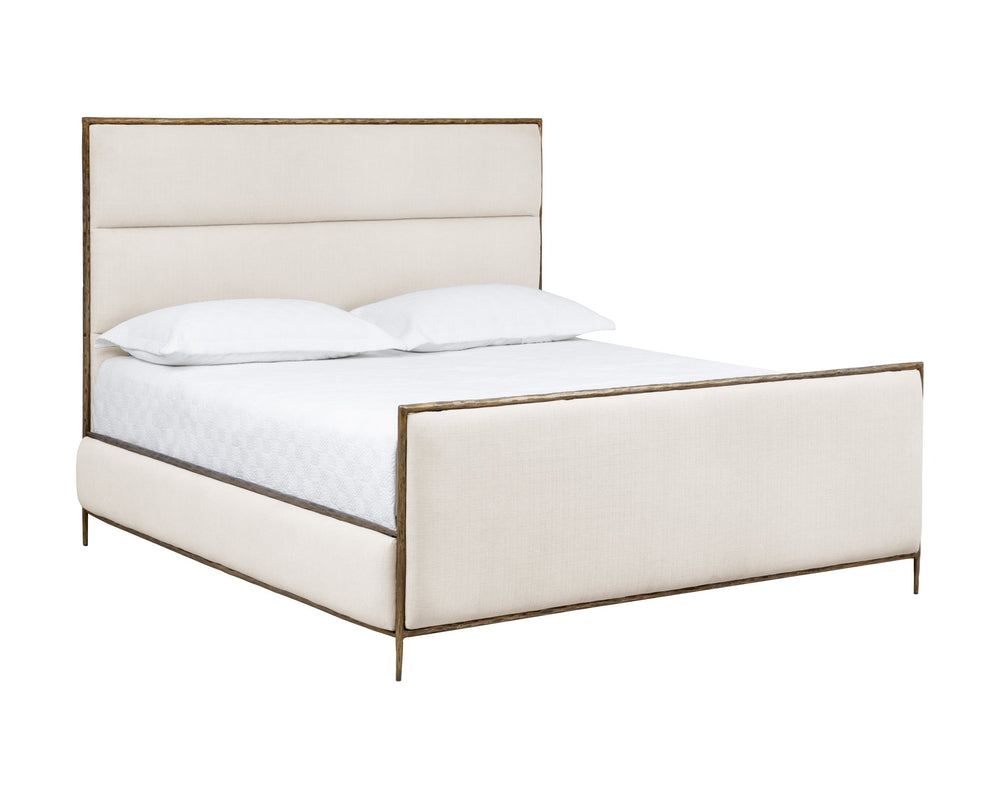 Sunpan Yasmine Bed King Zenith Alabaster