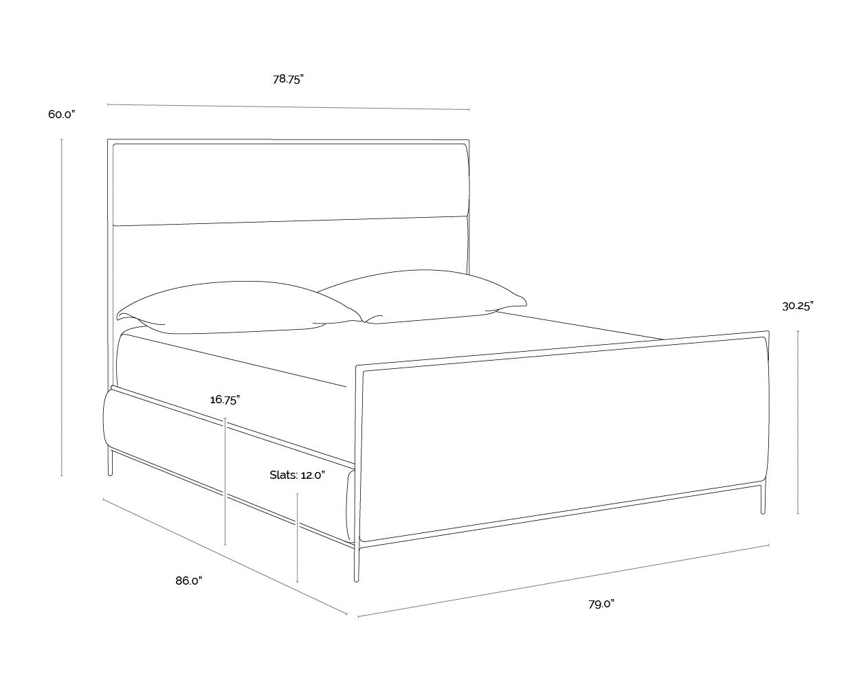 Sunpan Yasmine Bed King Zenith Alabaster