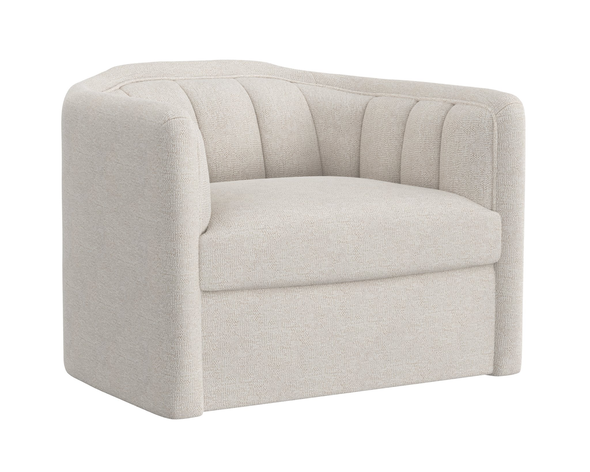 Sunpan Birrit Swivel Armchair Dove Cream