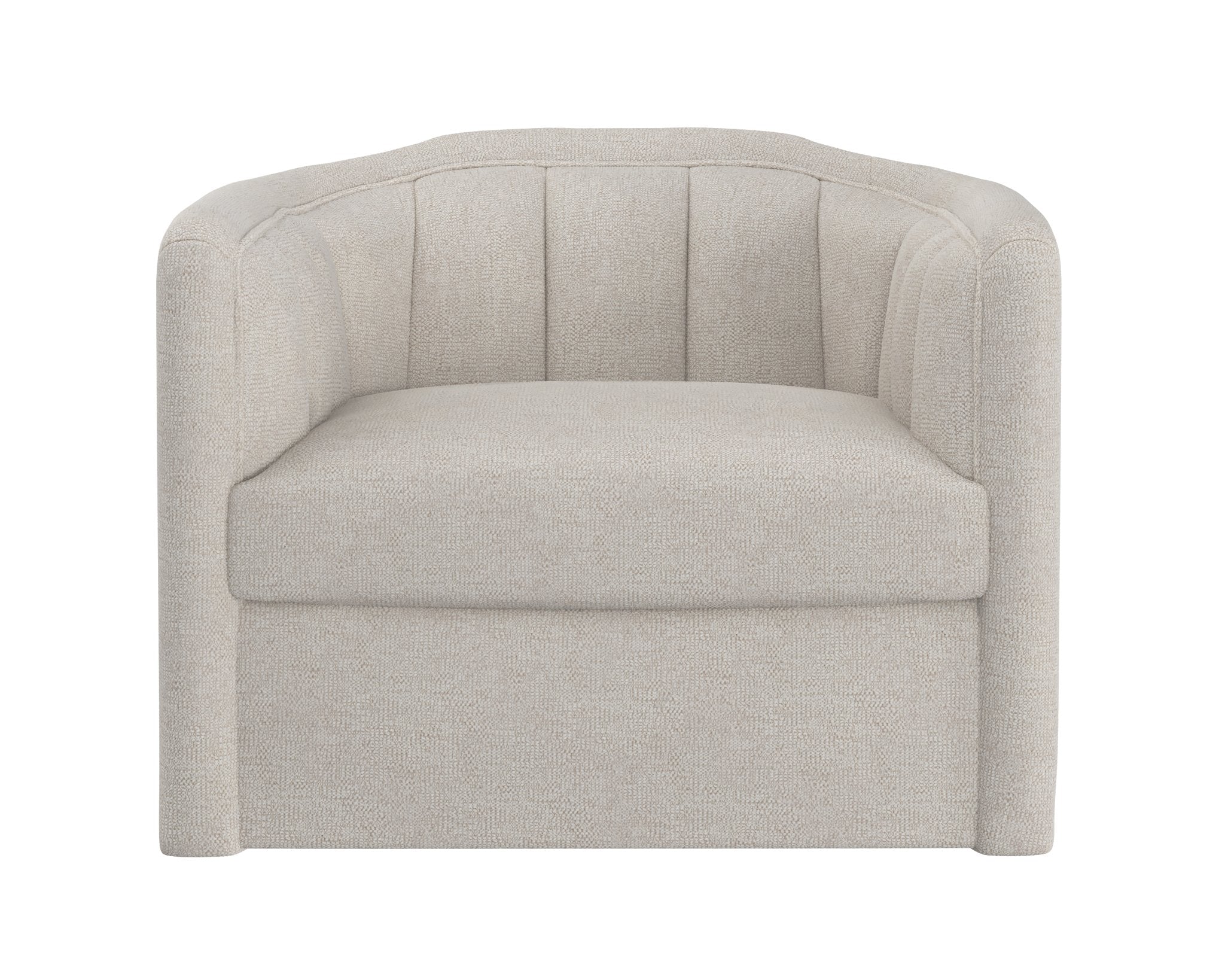 Sunpan Birrit Swivel Armchair Dove Cream