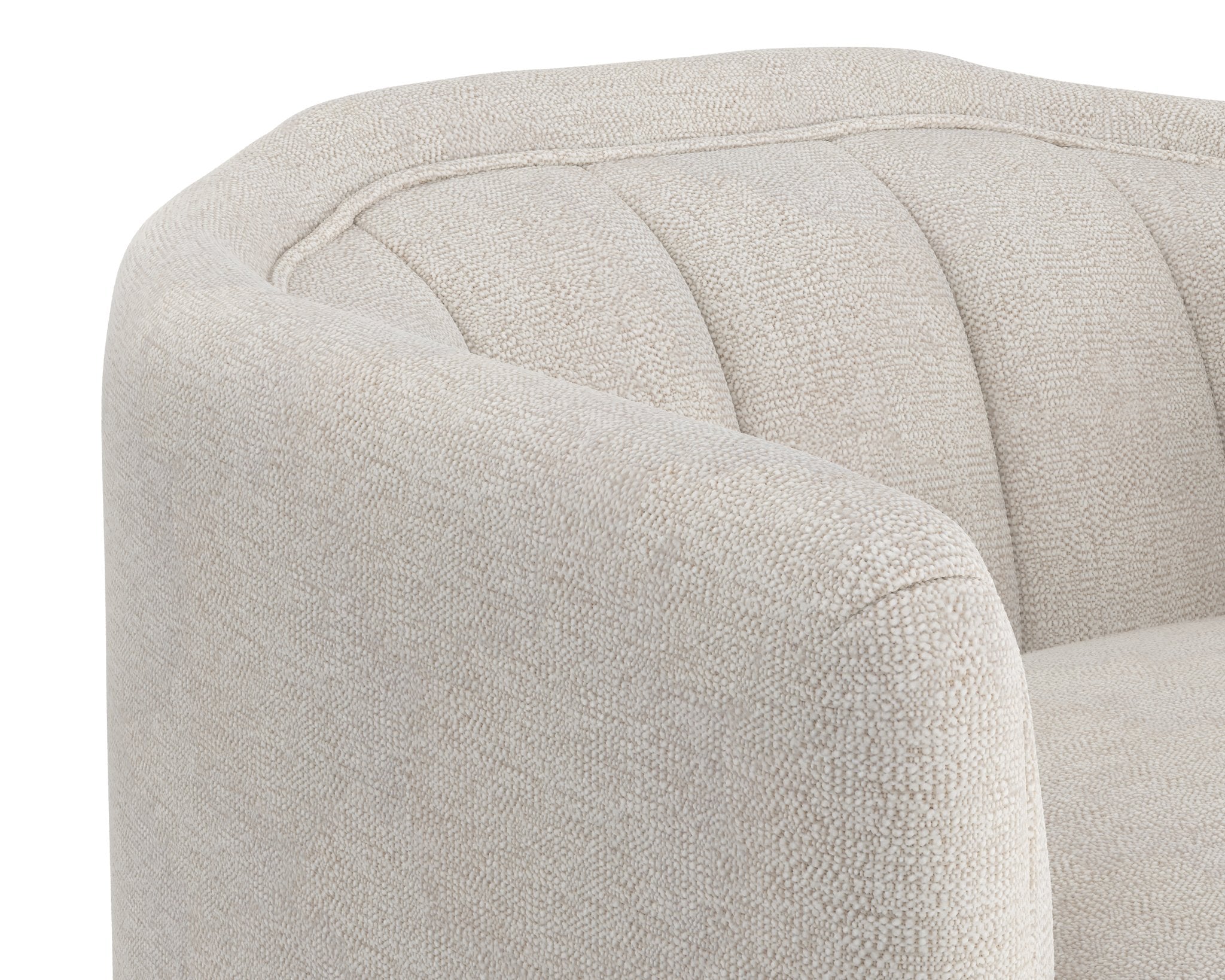 Sunpan Birrit Swivel Armchair Dove Cream