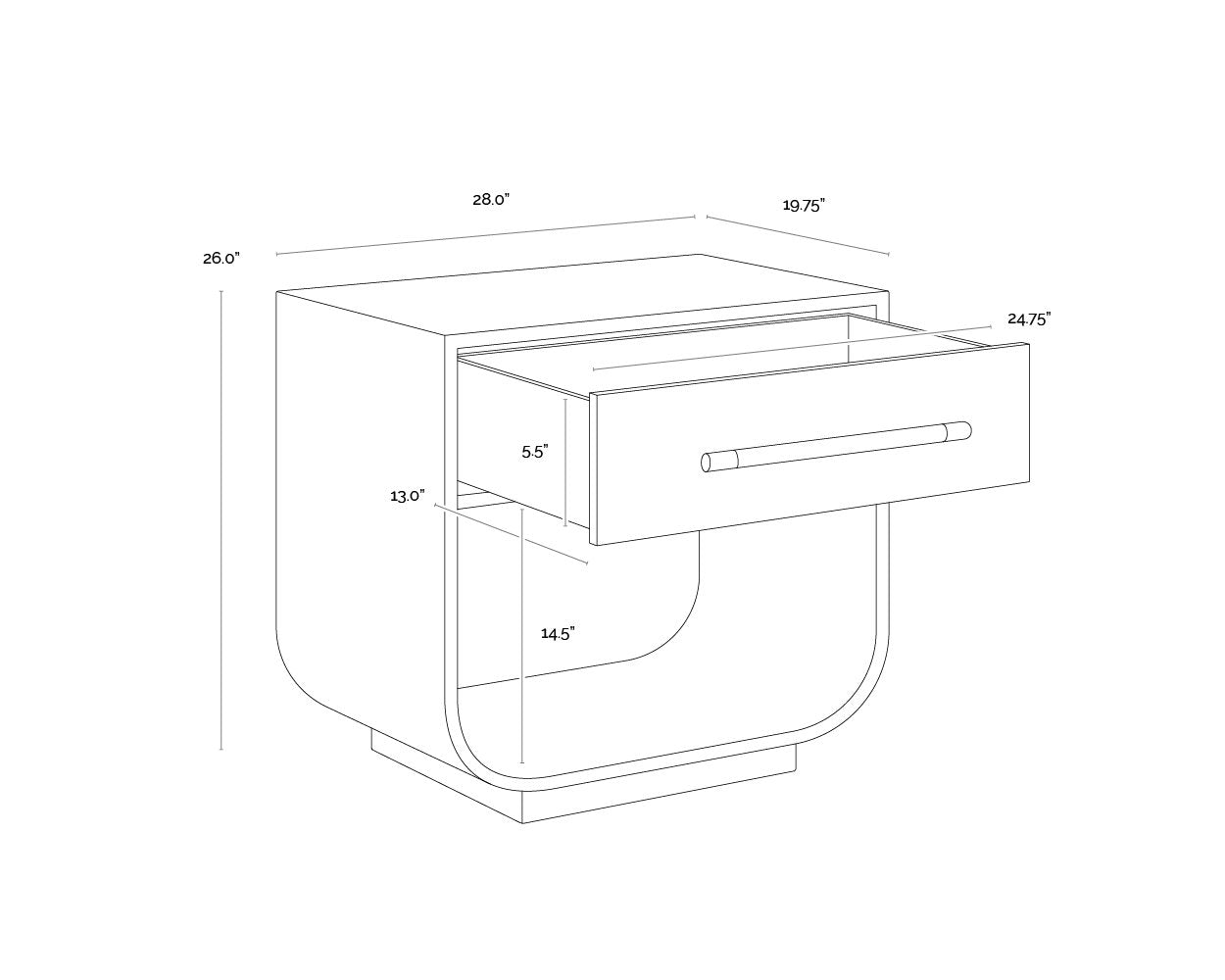 Sunpan Tarrant Nightstand