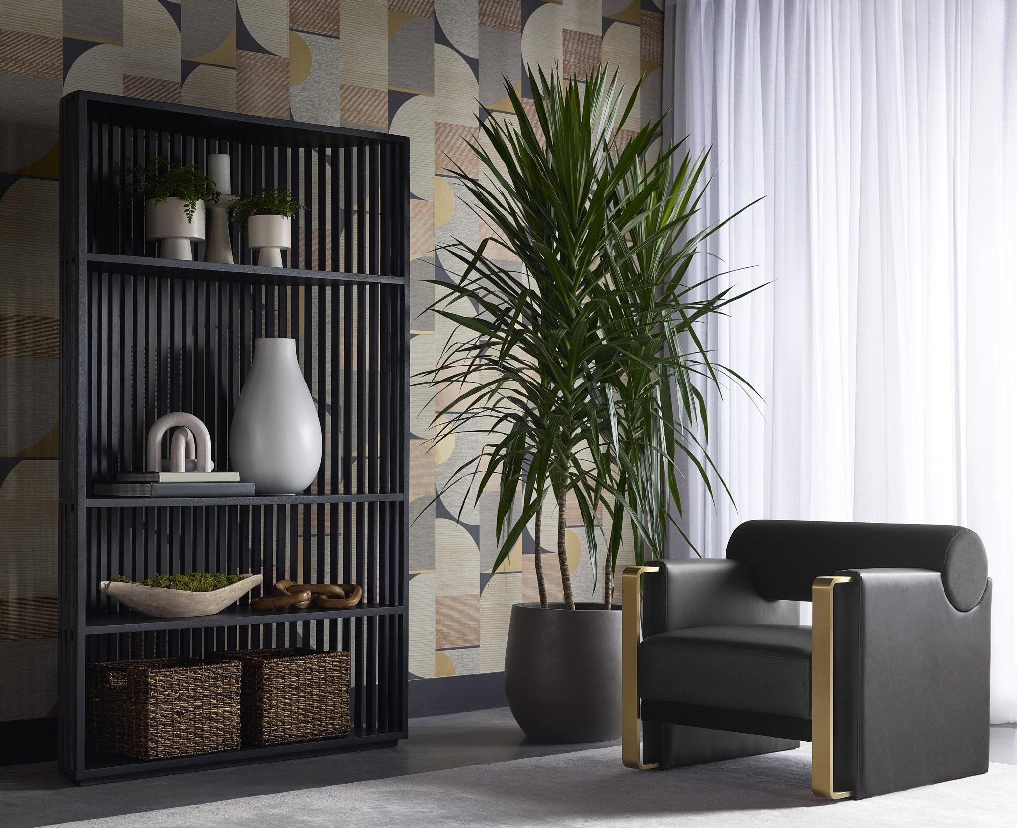 Sunpan Tessa Bookcase Black