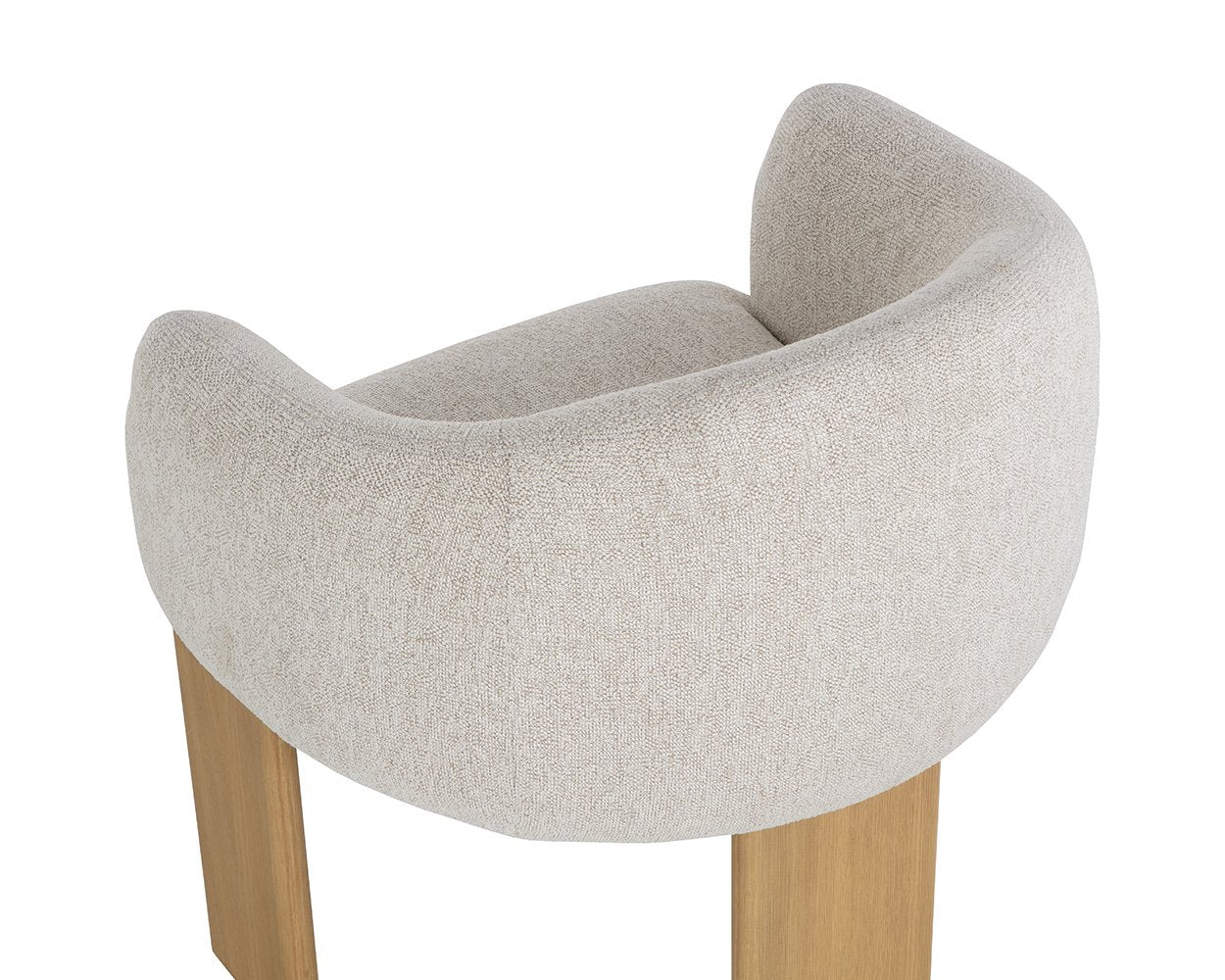 Sunpan Trine Dining Armchair Rustic Oak Dove Cream