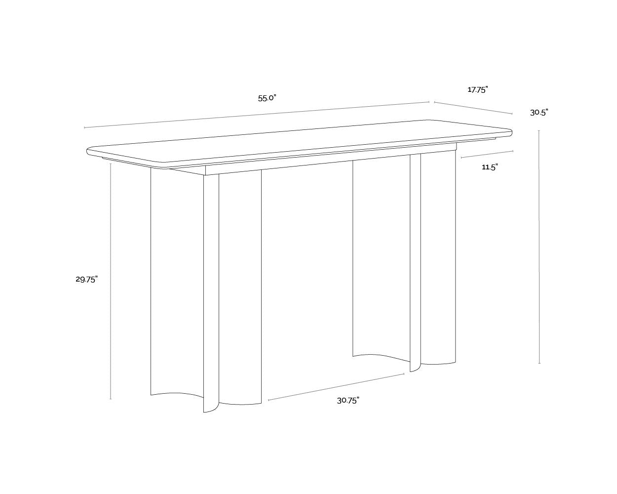 Sunpan Astara Console Table