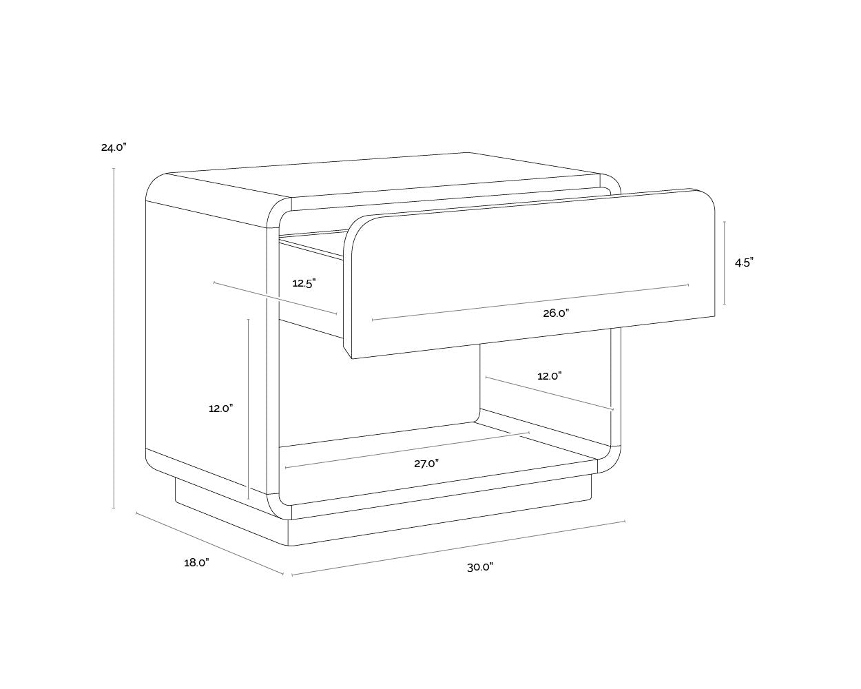 Sunpan Fauna Nightstand