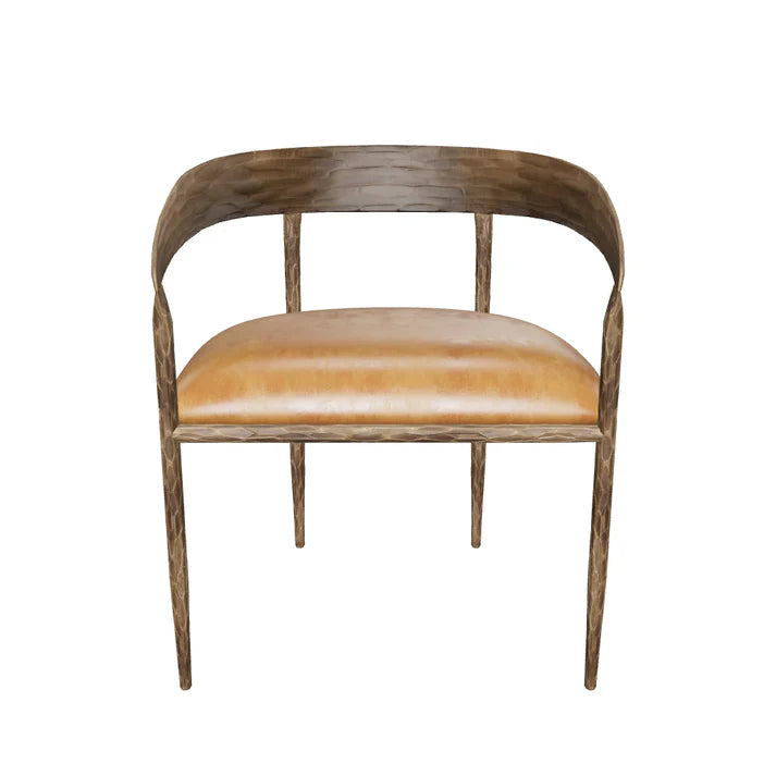 Sunpan Zanatta Dining Armchair Charcoal Black Leather