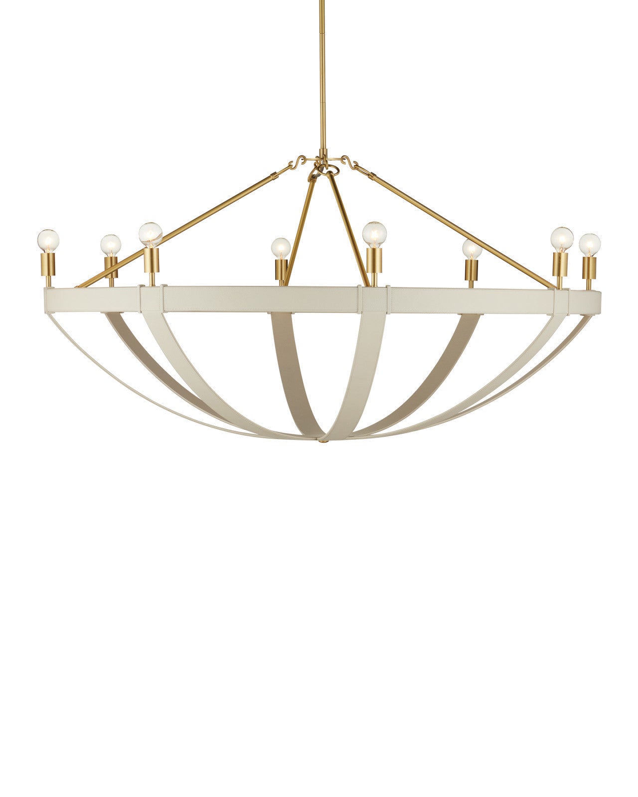 Currey & Company Barrington 48" Brushed Brass 8 Light Chandelier