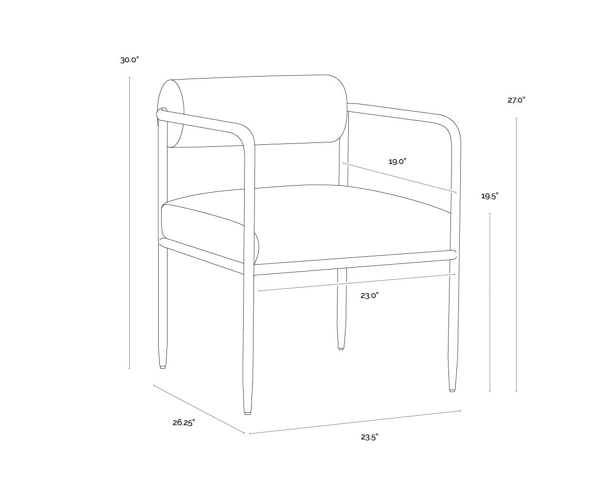 Sunpan Ajani Dining Armchair
