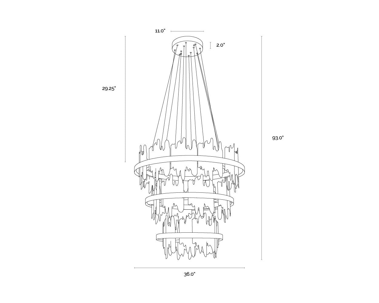 Sunpan Icarus Chandelier