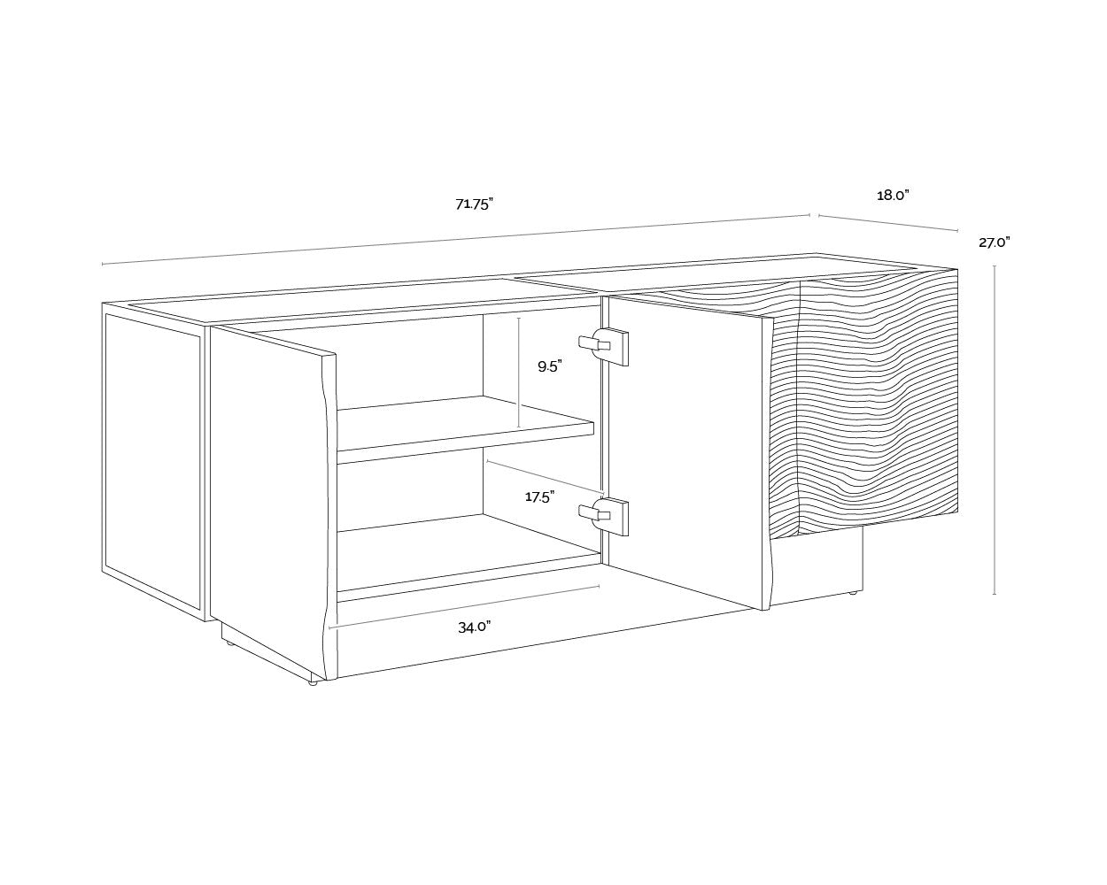 Sunpan Dharkan Sideboard