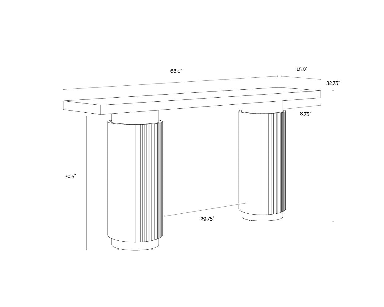 Sunpan Ashva Console Table