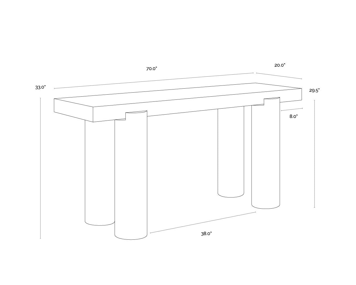 Sunpan Ardi Console Table
