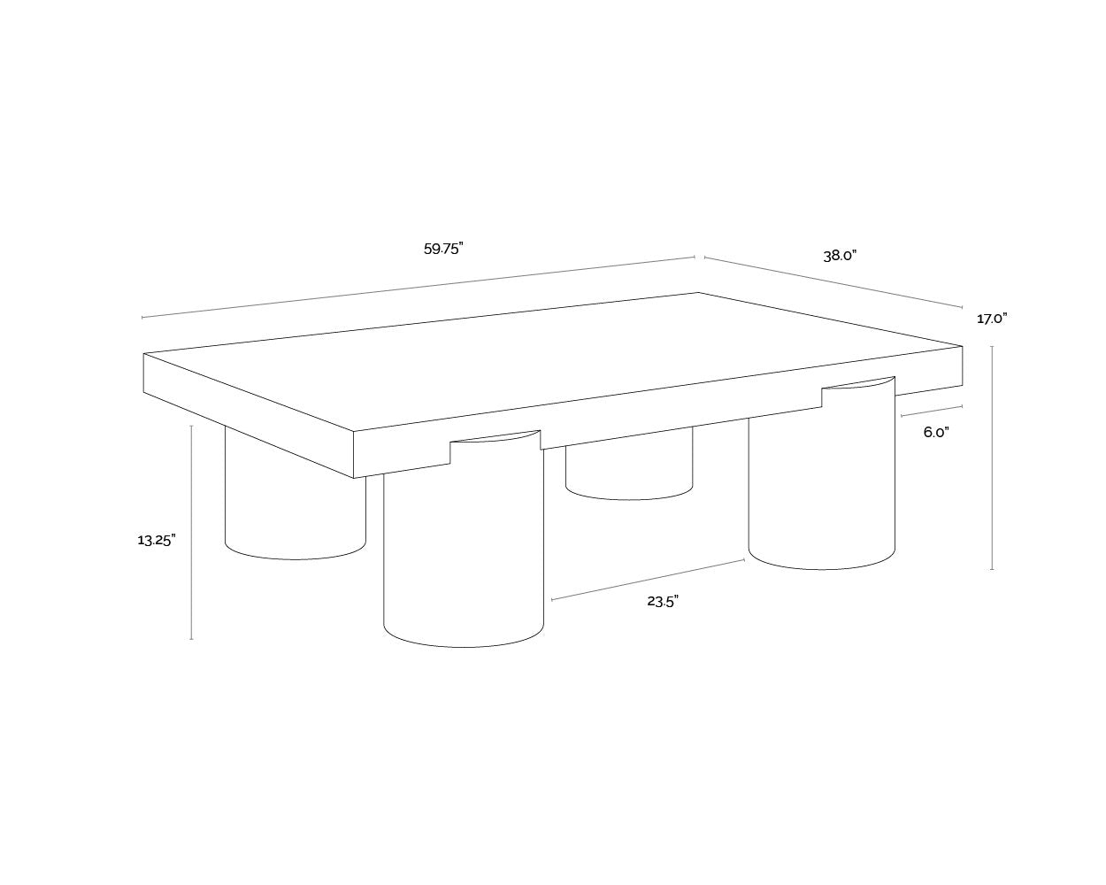 Sunpan Ardi Coffee Table