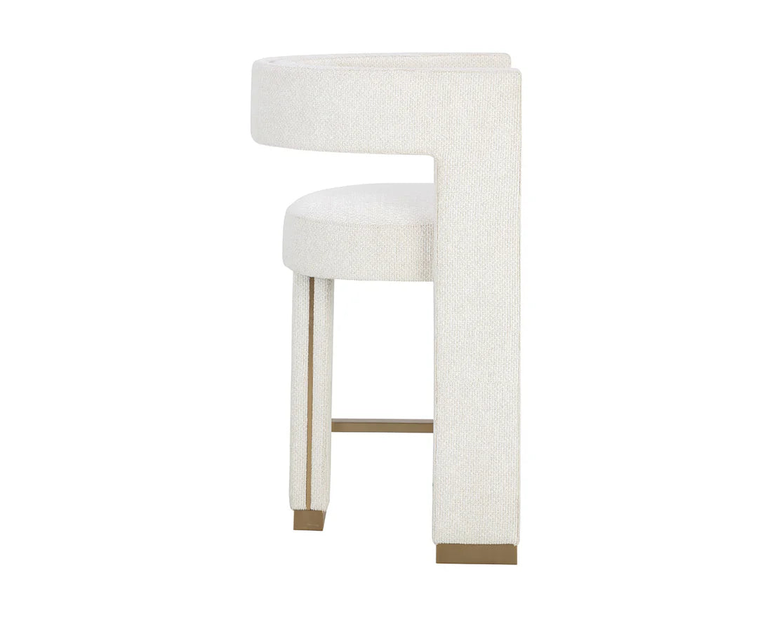 Sunpan Adamina Counter Stool Rhea Light Barley