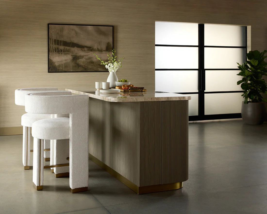 Sunpan Adamina Counter Stool Rhea Light Barley