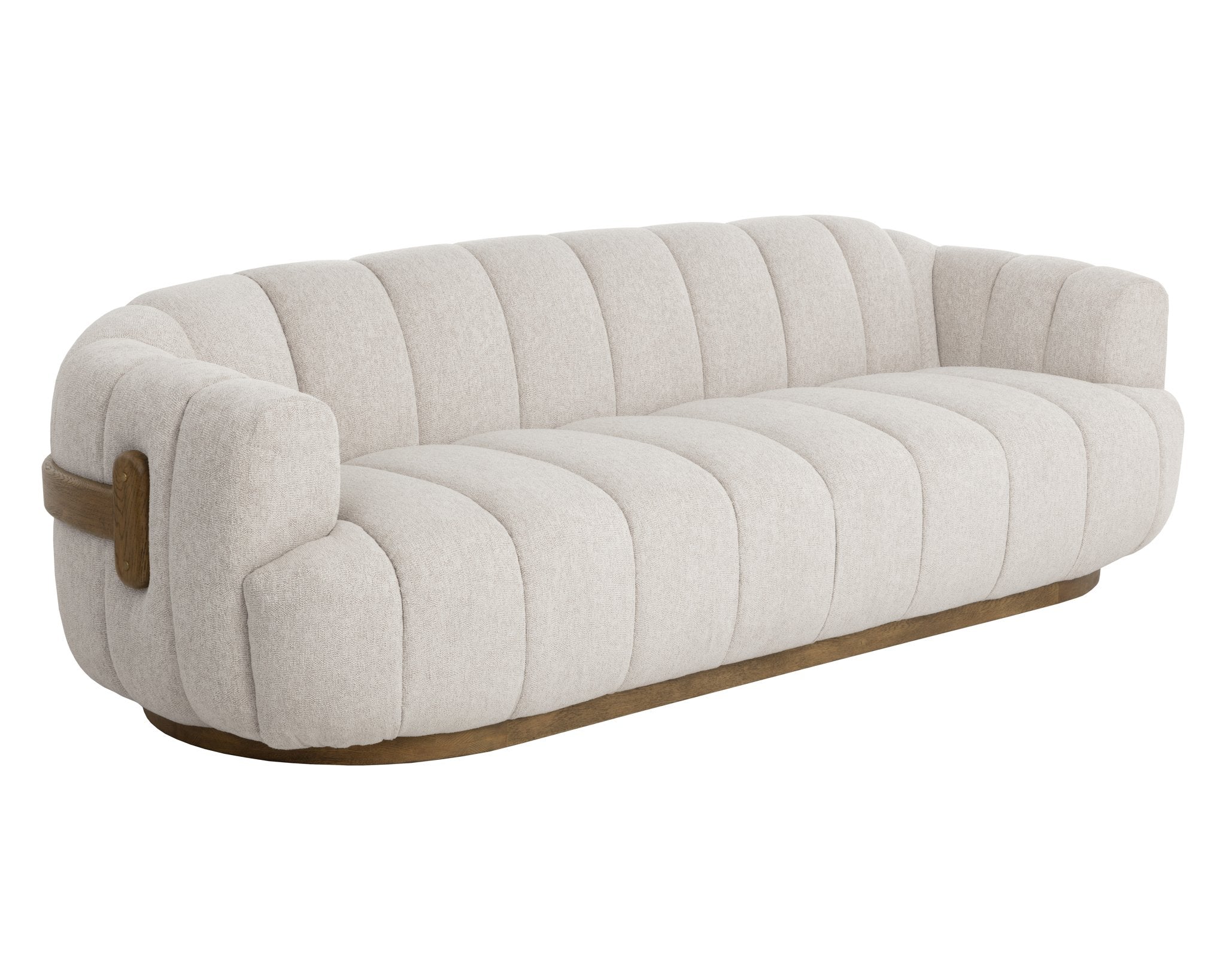 Sunpan Tadeo Sofa Warm Brown Dove Cream