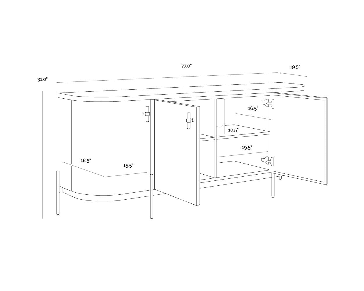Sunpan Cataldi Sideboard