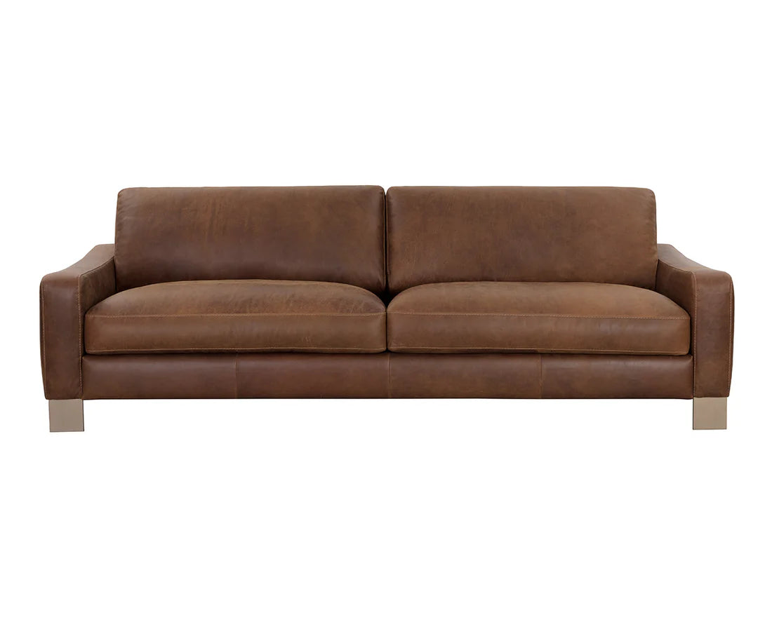 Sunpan Rafael Sofa Lucia Tobacco Leather