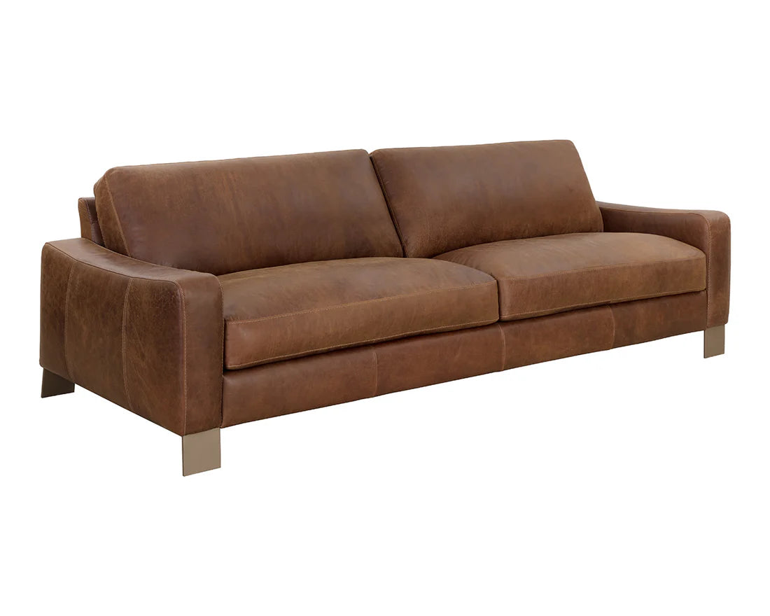 Sunpan Rafael Sofa Lucia Tobacco Leather