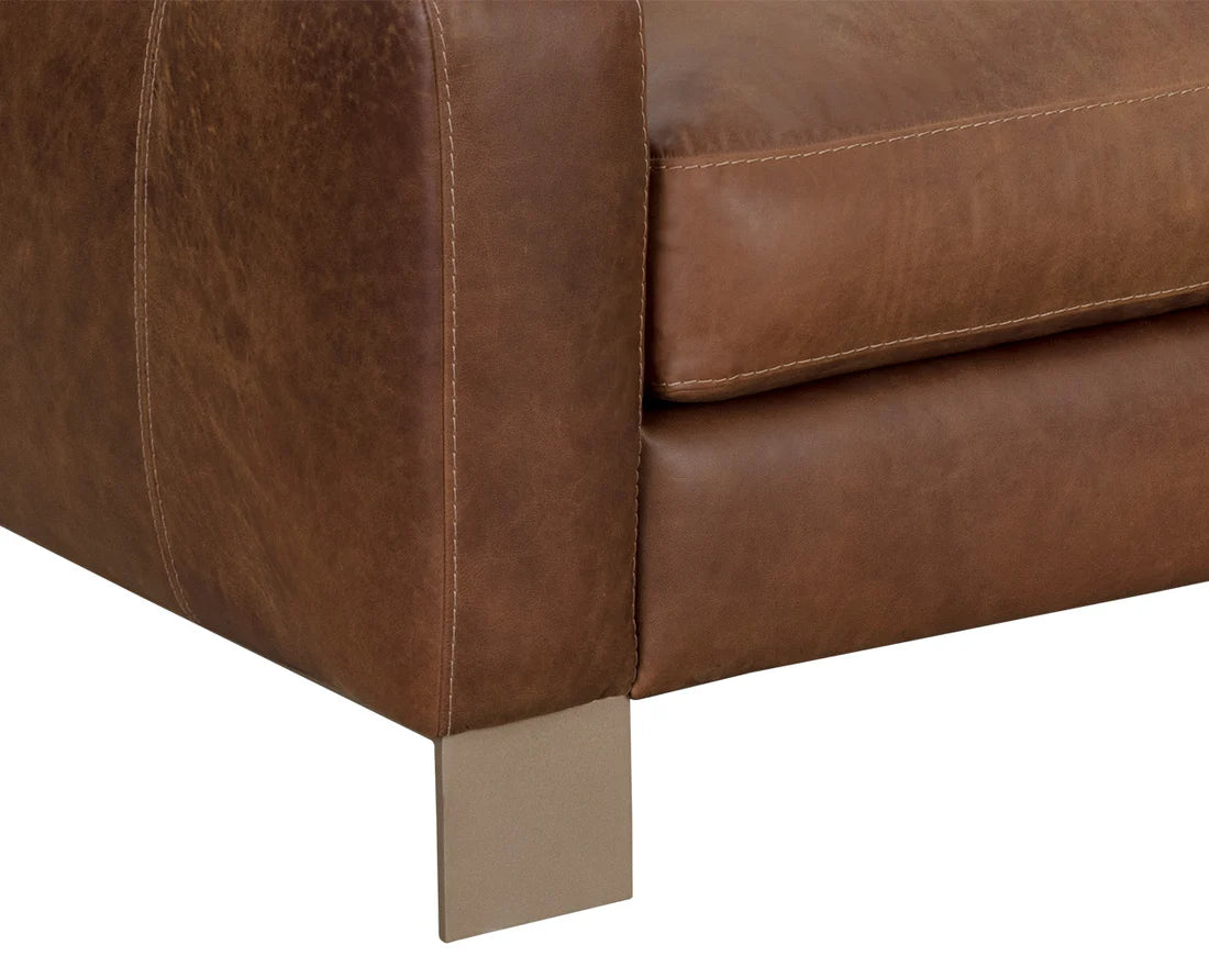 Sunpan Rafael Sofa Lucia Tobacco Leather