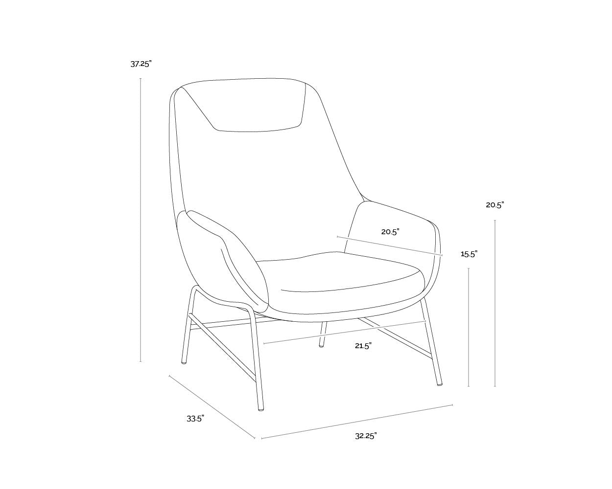 Sunpan Lucier Lounge Chair