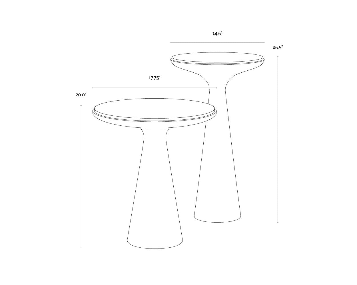 Sunpan Chizu Nesting End Tables (Set Of 2)