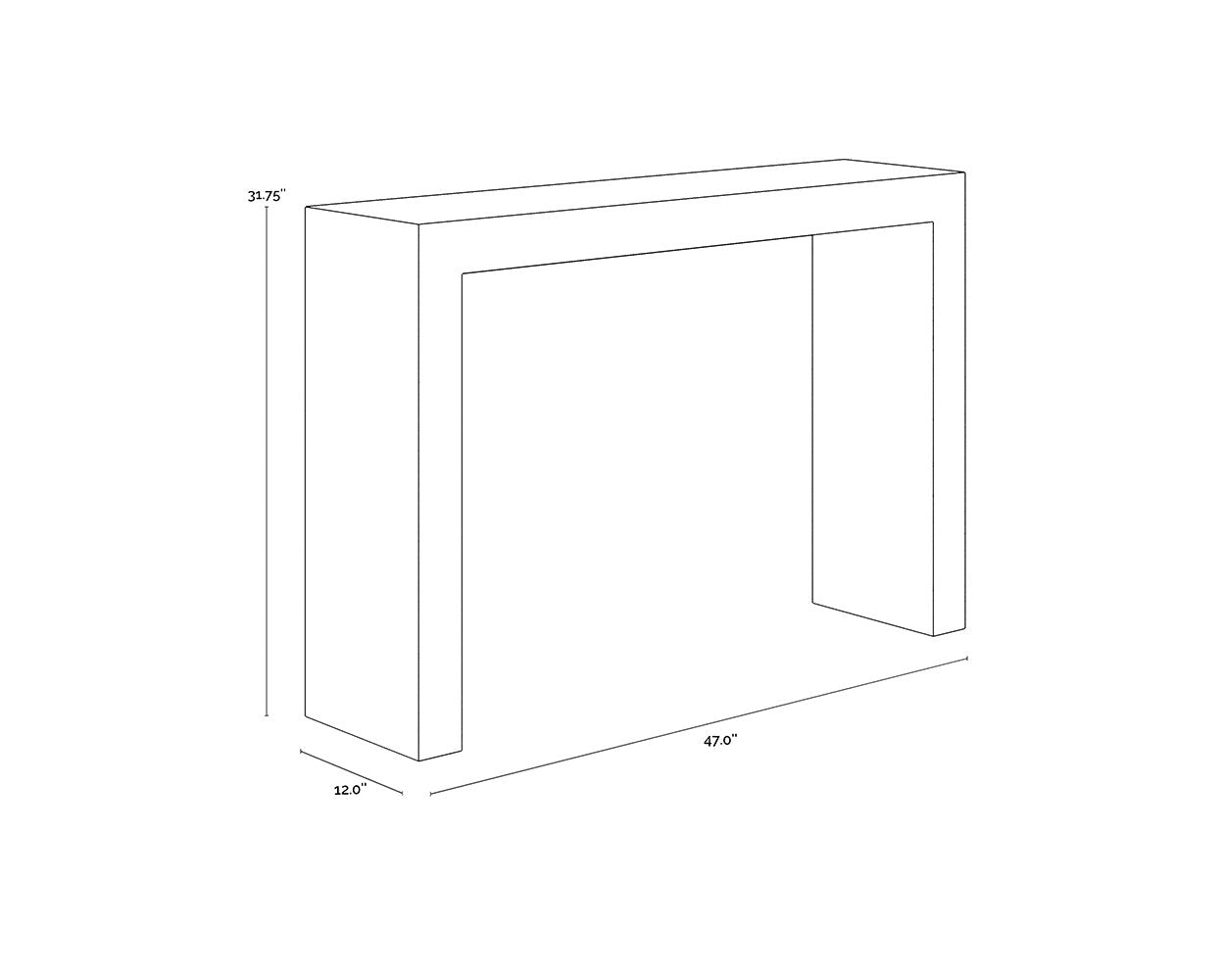 Sunpan Axle Console Table