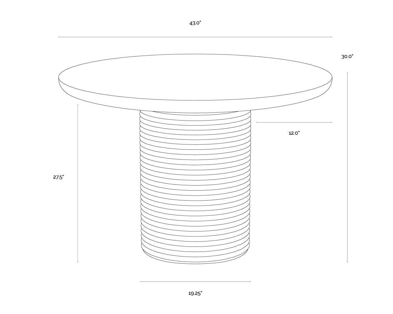 Sunpan Riva Dining Table
