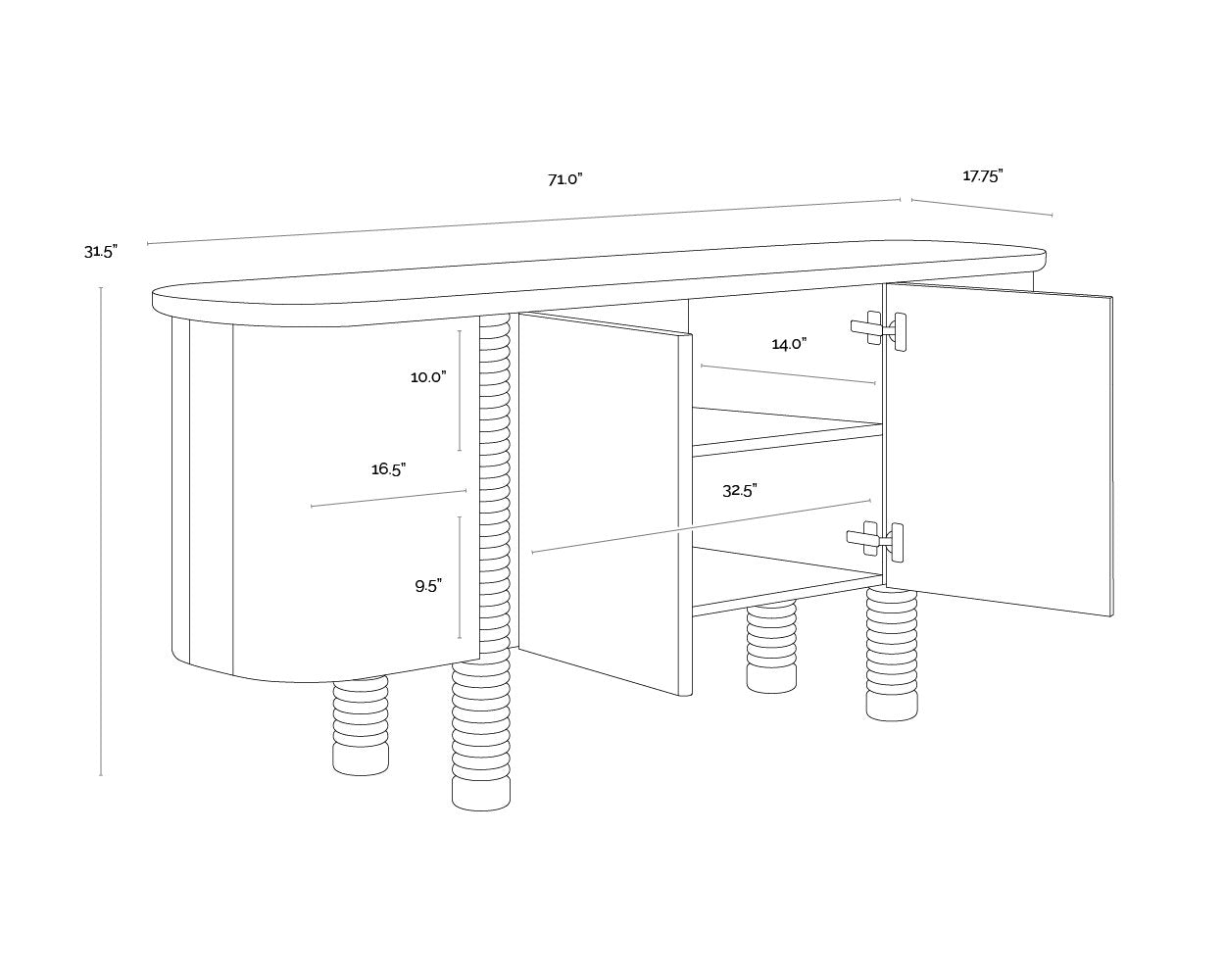 Sunpan Magnus Sideboard