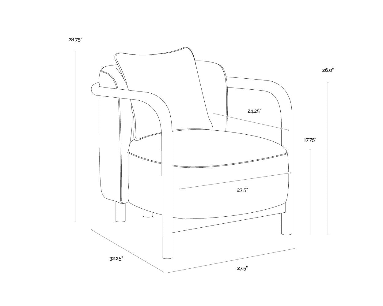 Sunpan Beatrice Lounge Chair