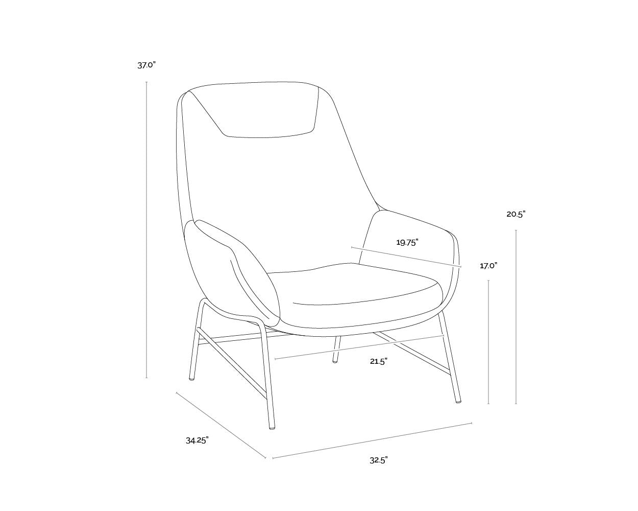 Sunpan Lucier Lounge Chair
