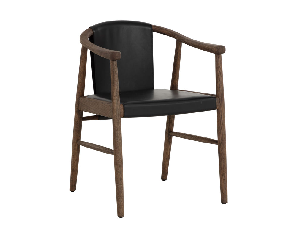 Sunpan Aran Dining Armchair Onyx Leather