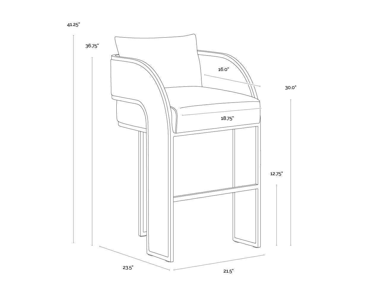 Sunpan Baz Barstool