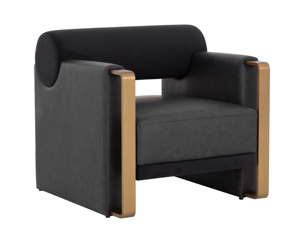 Sunpan Edgar Lounge Chair Bravo Black / Abbington Black