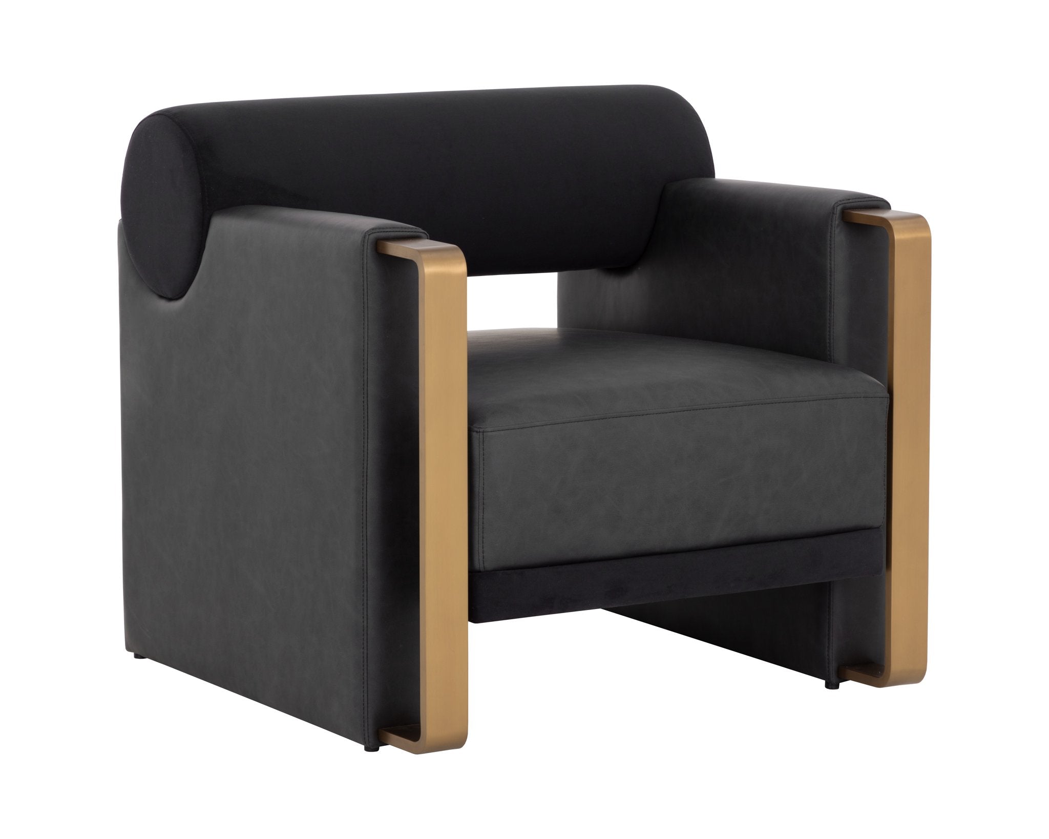 Sunpan Edgar Lounge Chair Bravo Black / Abbington Black