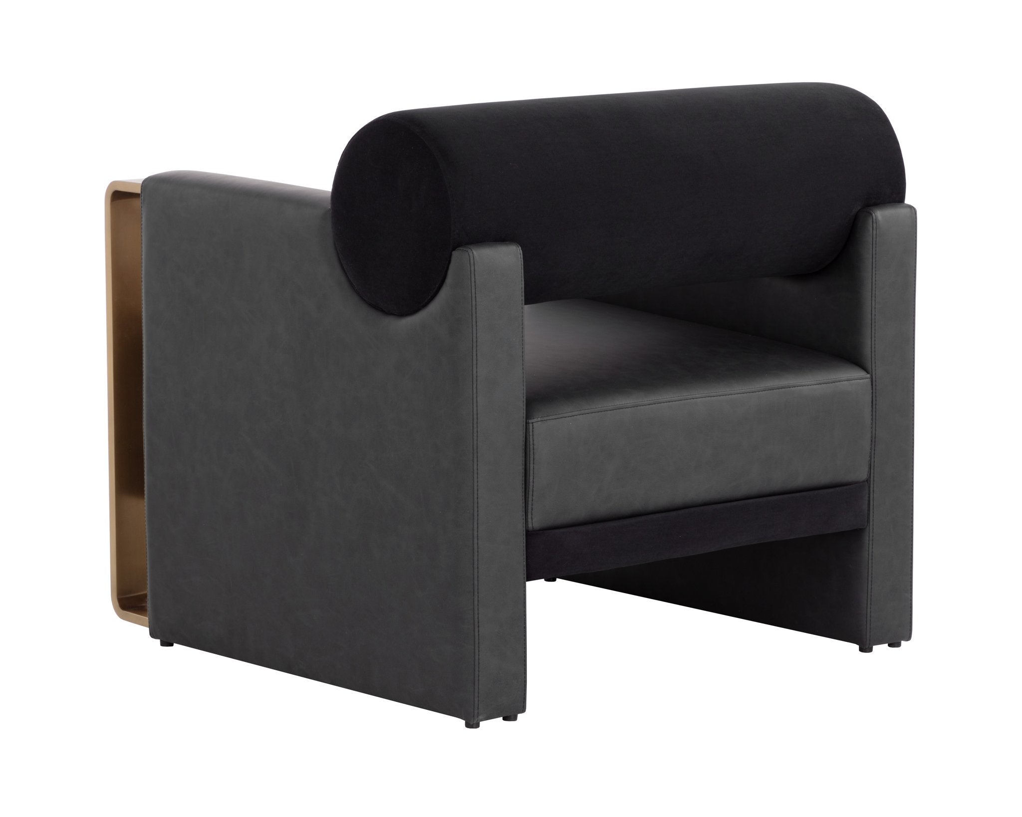 Sunpan Edgar Lounge Chair Bravo Black / Abbington Black