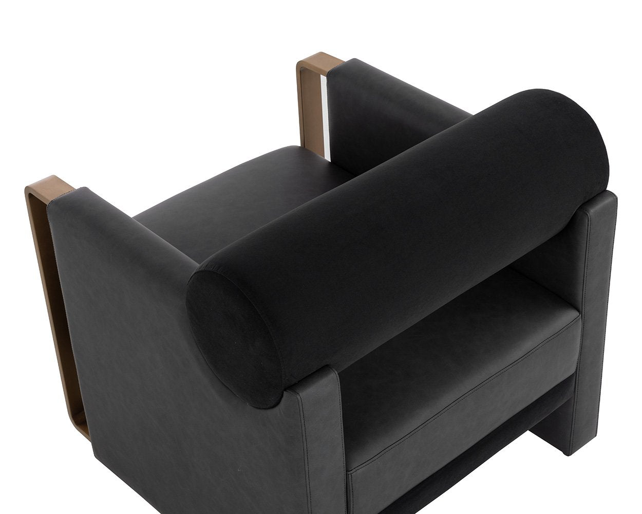 Sunpan Edgar Lounge Chair Bravo Black / Abbington Black
