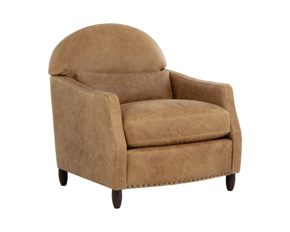 Sunpan Cynthia Lounge Chair Camel Leather