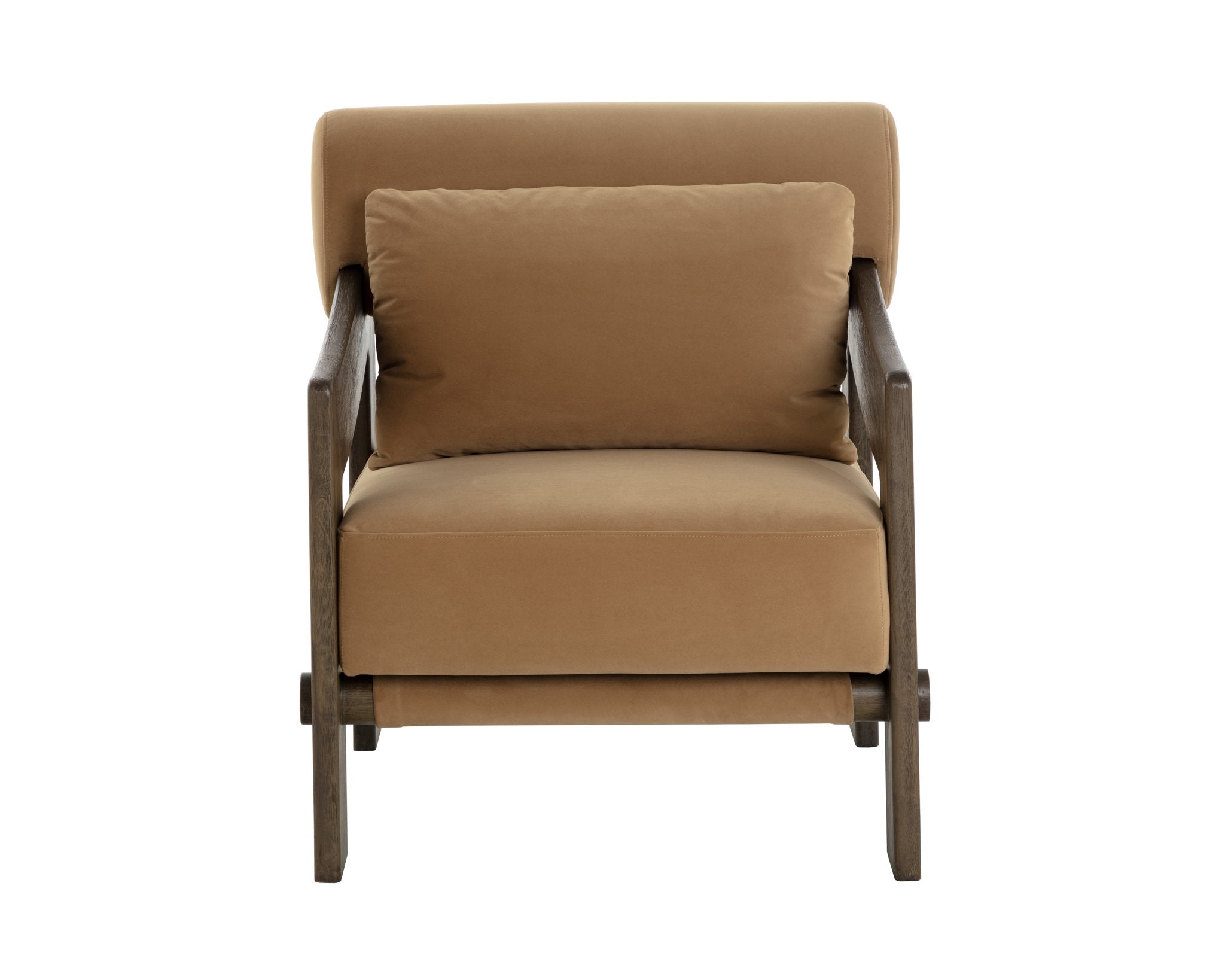 Sunpan Reizo Lounge Chair Distressed Brown Kona Camel
