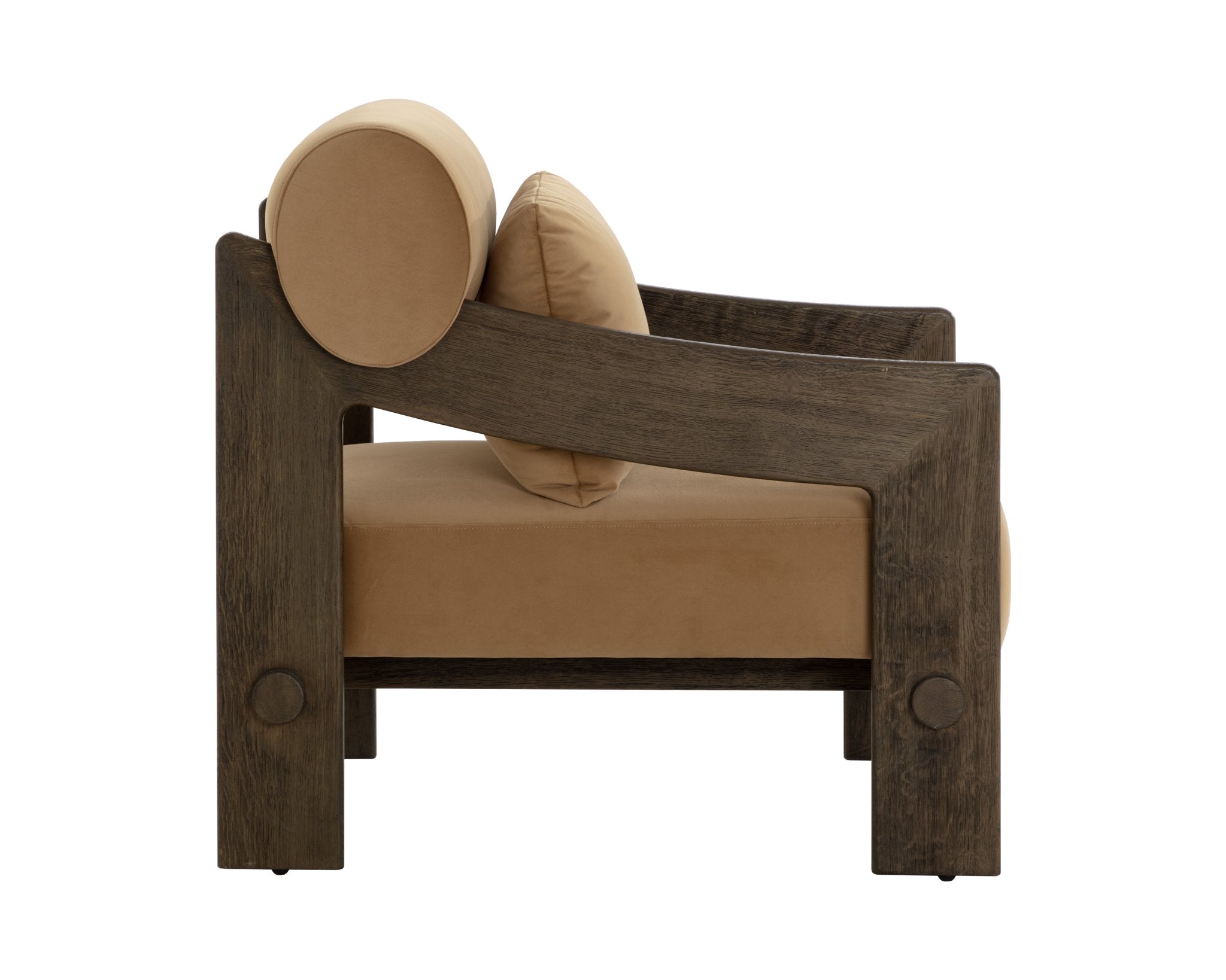 Sunpan Reizo Lounge Chair Distressed Brown Kona Camel